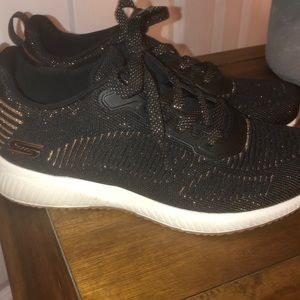 Skechers Black with copper accents